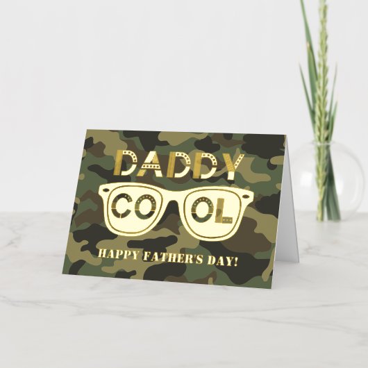 Daddy Cool Militaire Grappige Vaderdag Kaart (Voorkant)
