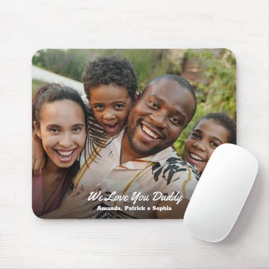 Daddy Custom Foto en Bericht Muismat (Met muis)