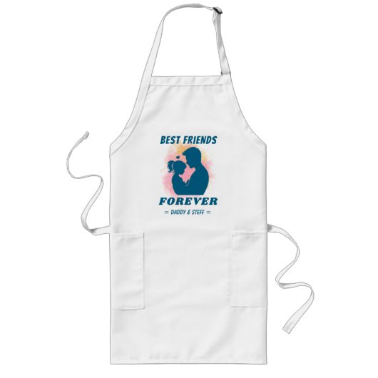 Daddy-Daughter Beste Vriend Voor Altijd - Custom N Lang Schort (Voorkant)
