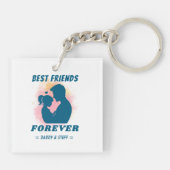 Daddy-Daughter Beste Vriend Voor Altijd - Custom N Sleutelhanger (Achterkant)