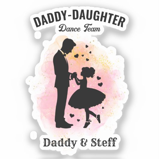 Daddy-Daughter Dance Team (3) T-shirt Sticker (Voorkant)