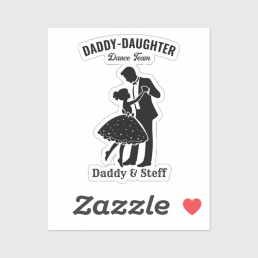 Daddy-Daughter Dance Team (4) T-shirt Sticker (Vel)