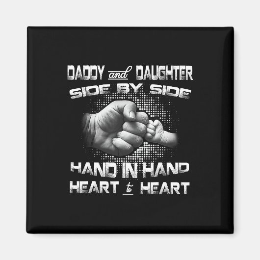 Daddy Daughter First Bump Matching Father&#; s Day Magneet (Voorkant)