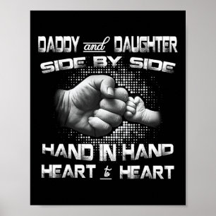 Daddy Daughter First Bump Matching Father&#; s Day Poster