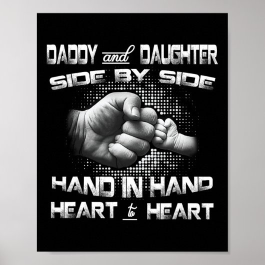 Daddy Daughter First Bump Matching Father&#; s Day Poster (Voorkant)