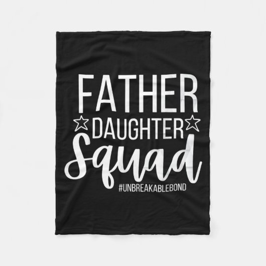 Daddy Daughter Squad Fathers Day Matching Dad And Fleece Deken (Voorkant)