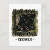 Daddy Dears Combat Boots – Militair geïnspireerd Briefkaart (Voorkant)