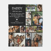 Daddy Definitie Fotocollage Fleece Deken (Voorkant)