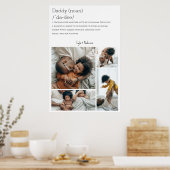 Daddy Definition Gepersonaliseerde 4 fotocollage Poster (Keuken)