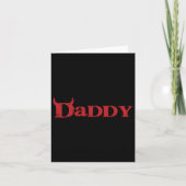 Daddy Devil Hoorn Lui Halloween Kostuum Gothic Pap Kaart (Voorkant)