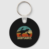 Daddy Dinosaur Daddysaurus 2 Two Kids Christmas Gi Sleutelhanger (Voorkant)