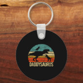 Daddy Dinosaur Daddysaurus 2 Two Kids Christmas Gi Sleutelhanger (Voorkant)