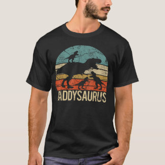 Daddy Dinosaur Daddysaurus 3 Drie Kerstmis T-shirt