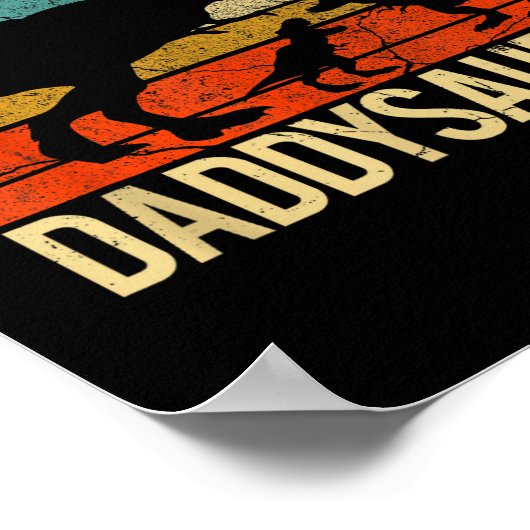 Daddy Dinosaur Daddysaurus 3 Drie Kinderen Kerstmi Poster (Hoek)