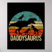Daddy Dinosaur Daddysaurus 3 Drie Kinderen Kerstmi Poster (Voorkant)