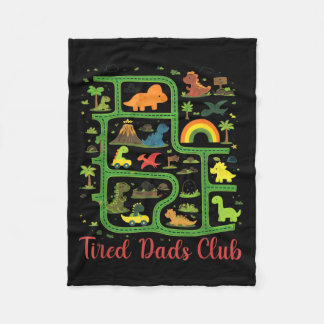 Daddy Dinosaur Dino Land Kaart Moe Club voor vader Fleece Deken