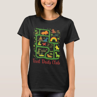 Daddy Dinosaur Dino Land Kaart Moe Club voor vader T-shirt