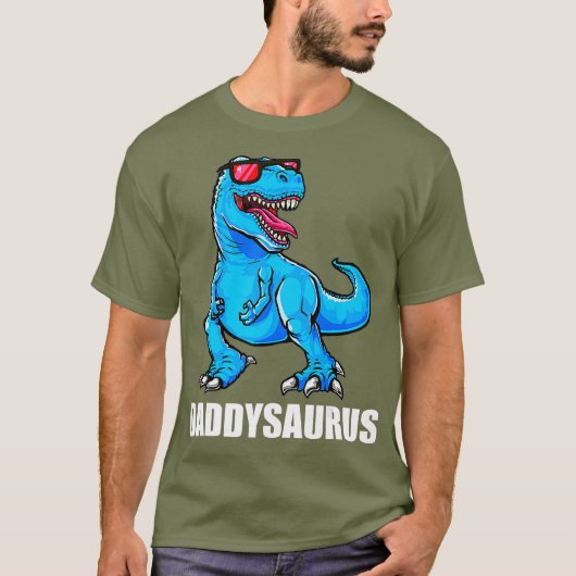 Daddy Dinosaur Shirt Daddysaurus Rex Shirt Dad (Voorkant)