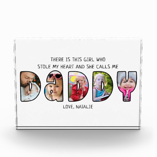 DADDY Dochter Gezegde 5 Foto Collage (Voorkant)