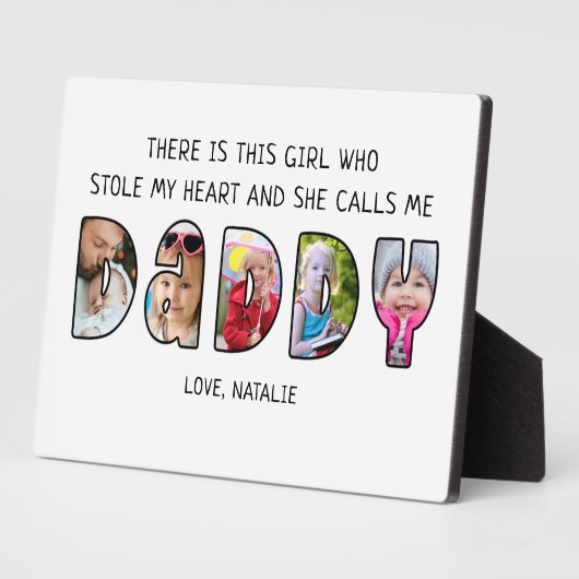 DADDY Dochter Gezegde 5 Foto Collage Fotoplaat (Zijkant)