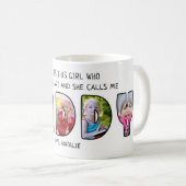 DADDY Dochter Gezegde 5 Foto Collage Koffiemok (Voorkant rechts)