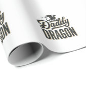 Daddy Dragon Vintage Gravure Shirt Ontwerp_1 Cadeaupapier (Rol Hoek)
