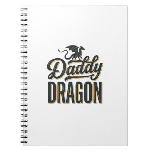 Daddy Dragon Vintage Gravure Shirt Ontwerp_1 Notitieboek