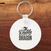 Daddy Dragon Vintage Gravure Shirt Ontwerp_1 Sleutelhanger (Voorkant)