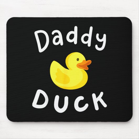 Daddy Duck Birthday Rubber Duck Lover Family Match Muismat (Voorkant)