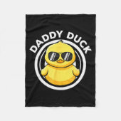 Daddy Duck Dad I Love Ducks Family Lover Funny Rub Fleece Deken (Voorkant)