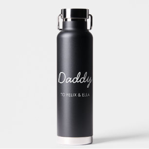 Daddy Elegant Kinder Namen Vaderdag Zwart Waterfles