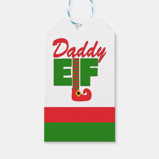 Daddy Elf Cadeaulabel (Voorkant)