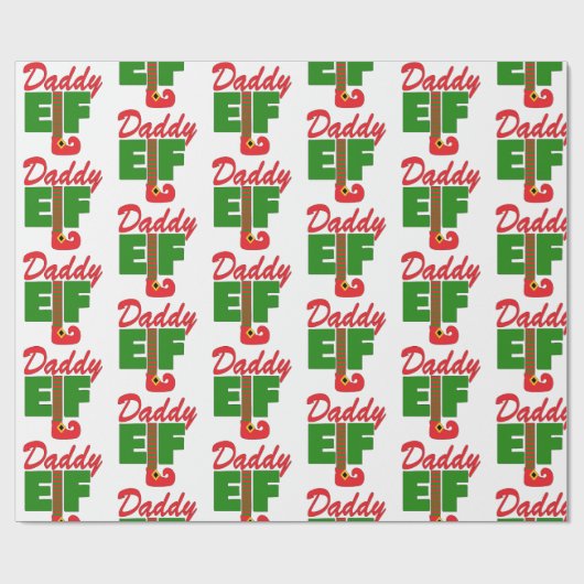 Daddy Elf Cadeaupapier (Vlak)