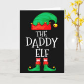 Daddy Elf Family Christmas Daddy Dad Father Elf Sw Kaart (Gele Bloem)