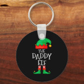 Daddy Elf Family Christmas Daddy Dad Father Elf Sw Sleutelhanger (Voorkant)