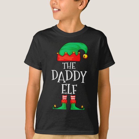 Daddy Elf Family Christmas Daddy Dad Father Elf Sw T-shirt (Voorkant)