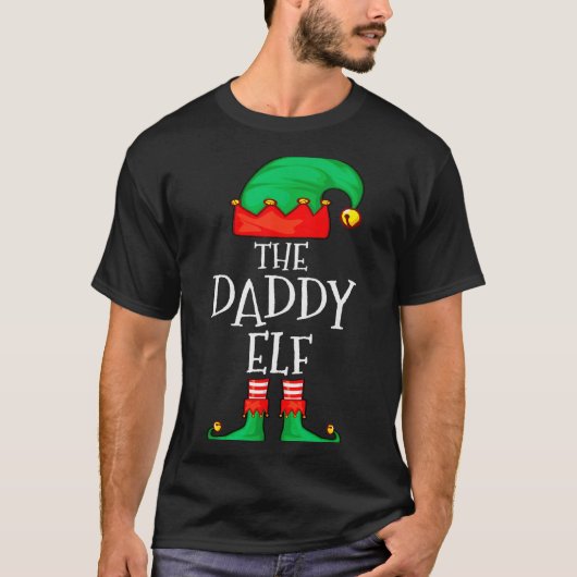 Daddy Elf Family Christmas Daddy Dad Father Elf Sw T-shirt (Voorkant)