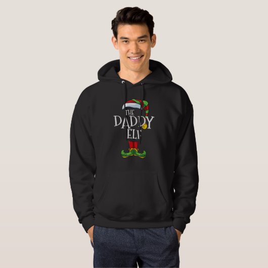 Daddy Elf Family Matching Christmas Group  1 Hoodie (Voorkant volledig)