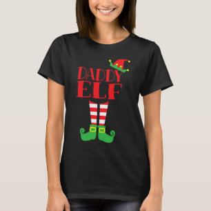 Daddy Elf Kerst Seizoen Papa's Mama's Matching Te T-shirt