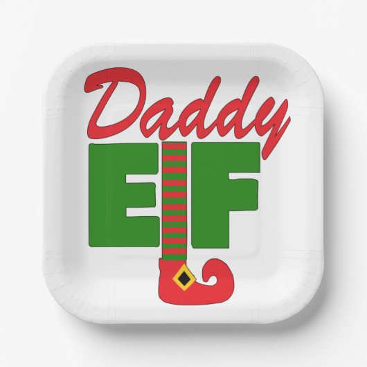 Daddy Elf Papieren Bordje (Voorkant)