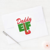 Daddy Elf Ronde Sticker (Envelop)
