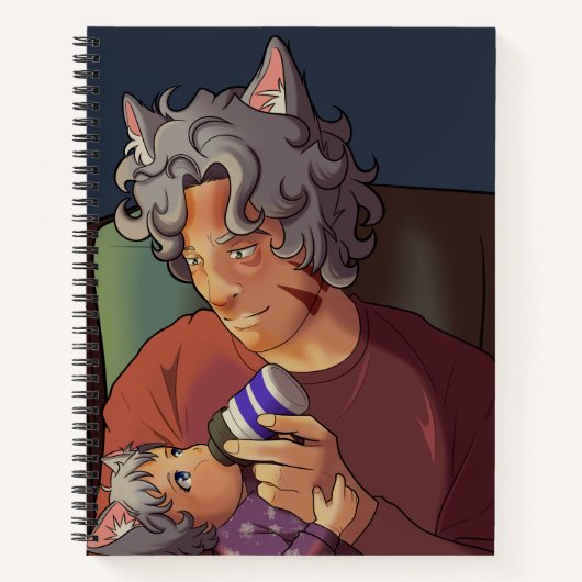 Daddy en kind 8.5 x 11 Notitieboek (Voorkant)