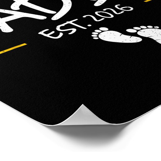 Daddy Est 2026 Daddy To Be New Dad 2026 First Time Poster (Hoek)