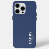 Daddy Est aangepaste blauwe iPhone / iPad hoes (Achterkant)