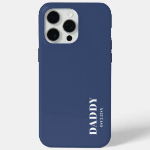 Daddy Est aangepaste blauwe iPhone / iPad hoes