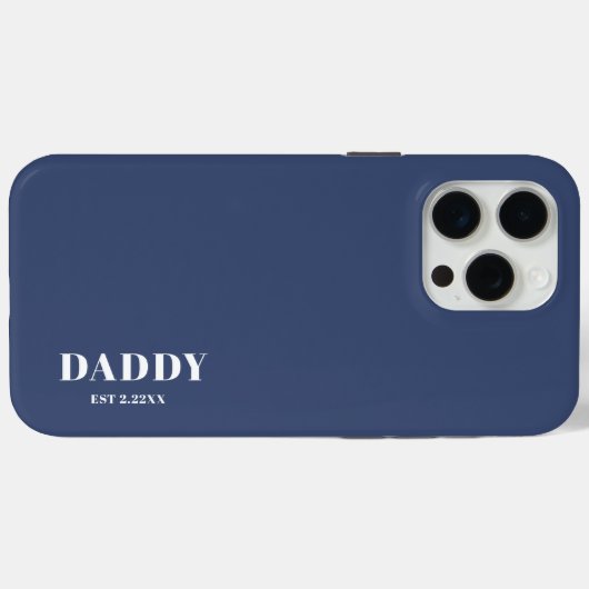 Daddy Est aangepaste blauwe iPhone / iPad hoes (Achterkant (horizontaal))