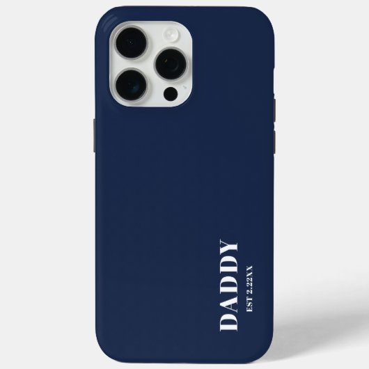 Daddy Est custom Navy Blue iPhone / iPad case (Achterkant)
