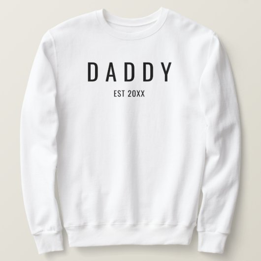 Daddy Est Hubby Wifey Verloving verloofde bruiloft Trui (Design voorkant)