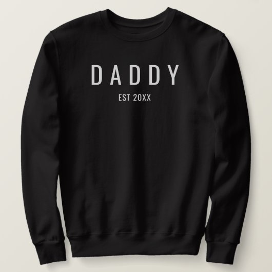 Daddy Est Hubby Wifey Verloving verloofde bruiloft Trui (Design voorkant)