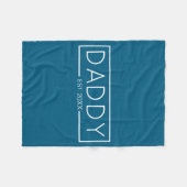 Daddy Est Year For New Dad _1  Fleece Deken (Voorkant (Horizontaal))